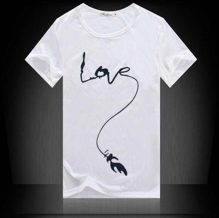 Camiseta de manga corta de algodón con estampado 3D de mano grande - FIRUSHOP